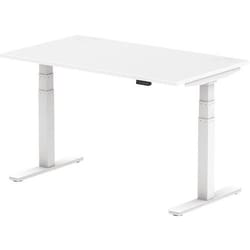Manutan Air Height Adjustable Desk White/White without Cable Port 1400x800mm,