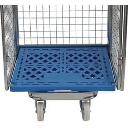 Manutan Plastic Base To Suit Roll Pallet Blue, Quantity: Each