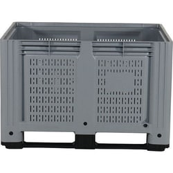 Manutan Rigid Vented Plastic Box Pallet HxWxD 1000x1200x770mm 660L, Quantity: