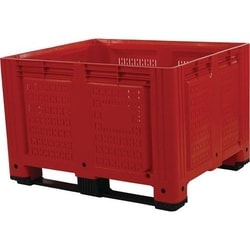 Manutan Economy Vented Plastic Pallet Box 2 Skids 1000x1200x770mm, Quantity: