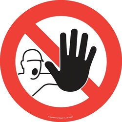 Manutan Floor sticker - no through traffic, Quantity: Each