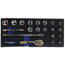 Manutan 1SET Module 1/3" with 20 tools 1/2" - Manutan, Quantity: 1 Set