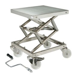 Manutan Mobile lift table mechanical, Force: 120 kg, shelf mini height: