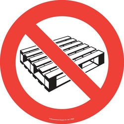 Manutan Ground marking - symbol parking of pallets prohibited, Quantity: