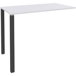 Manutan High table 2 feet 140 x 105 x 60 cm white/foot carbon, Quantity: