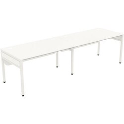 Manutan Libra Linear 2 Person Office Desk 2800x800x740mmWhite, Quantity: