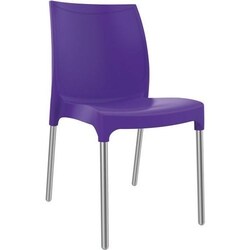 Manutan Vibe Polypropylene Chair - Aluminium legs, Quantity: Each