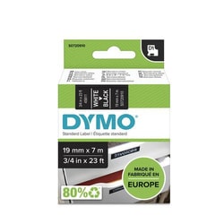 Manutan Dymo D1 tape cassette, Type: S0720910, length: 7 m, width: 19 mm,