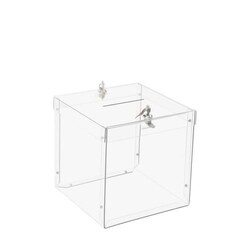 Manutan Transparent ballot box, 300 ballot papers, without counter, Quantity: