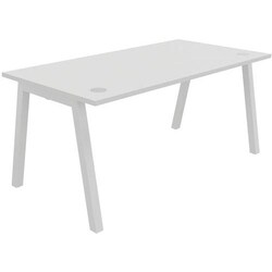 Manutan Single desk 160 x 80 cm white white Partage, Quantity: Each