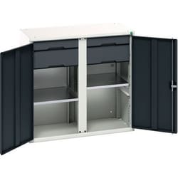 BOTT Dark Grey Verso 4 Drawer PPE Cupboard 1000x1050x550mm, Quantity: Each