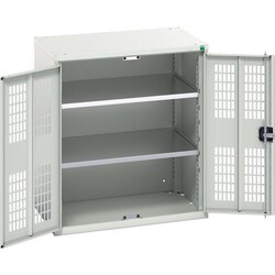 BOTT Light Grey Verso 2 Shelf Ventilated Cupboard 900x800x550mm, Quantity: