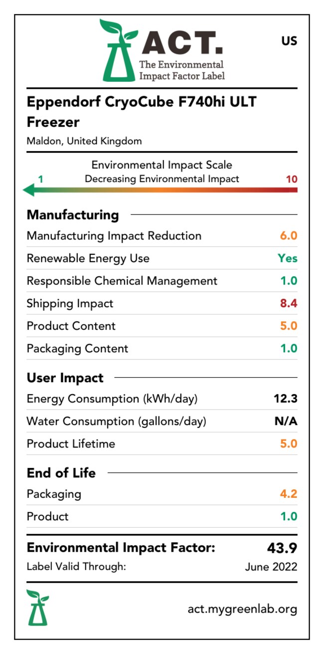 Eppendorf&trade;&nbsp;CryoCube&trade; F740hi with Touchscreen Interface