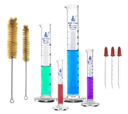 Eisco Labs Graduated Cylinders, Cleaning Brushes, and Glass Droppers