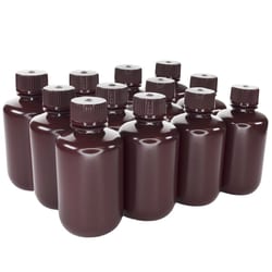 Eisco Labs&nbsp;Narrow Mouth Amber HDPE Reagent Bottles with Polypropylene Caps