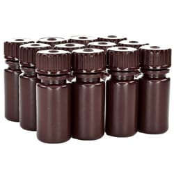 Eisco Labs Translucent Narrow Mouth Amber HDPE Reagent Bottles with Polypropylene Caps