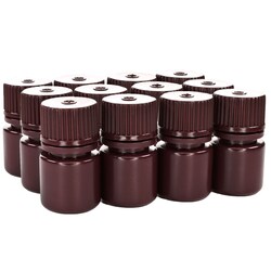 Eisco Labs&nbsp;Translucent Narrow Mouth Amber HDPE Reagent Bottles with Polypropylene Caps
