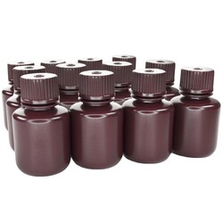 Eisco Labs&nbsp;Translucent Narrow Mouth Amber HDPE Reagent Bottles with Polypropylene Caps