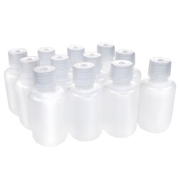 Eisco Labs Narrow Mouth LDPE Translucent Reagent Bottles with Polypropylene