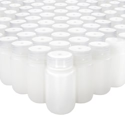 Eisco Labs Bulk Pack of Wide Mouth HDPE Reagent Bottles with Polypropylene Caps