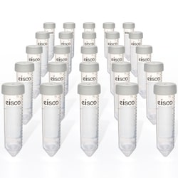 Eisco Labs Polypropylene Heavy Metal Free Centrifuge Tubes with Flat Cap:Tubes:Centrifuge