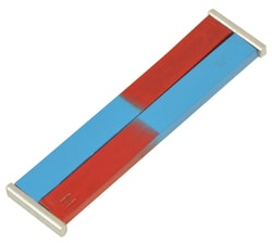 Eisco™ Pair of Chrome Steel Bar Magnets with Keepers