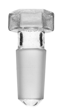 Eisco Hollow Glass Hexagonal Stoppers StopperNumber: 14/23:Stoppers and