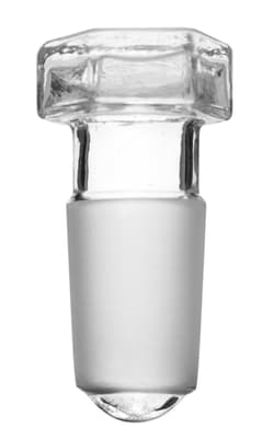 Eisco Hollow Glass Hexagonal Stoppers StopperNumber: 19/26:Stoppers and