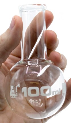 Eisco Glass Round Bottom Boiling Flask, Narow Neck 100 mL | Buy Online | Eisco&trade; | Fisher Scientific
