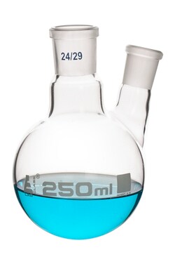 Eisco&trade;&nbsp;Glass Round Bottom Distilling Flasks with Oblique Neck