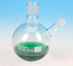 Eisco&trade;&nbsp;Glass Round Bottom Distilling Flasks with Oblique Neck