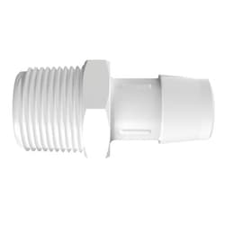 Fisherbrand Adapter with 3/4 in. NPT Thread x 3/4 in. Barb - Natural Kynar:Tubing,