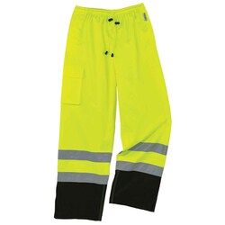 Ergodyne&trade;&nbsp;GloWear&trade; 8915BK Class E Black Bottom Rain Pants