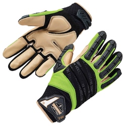 Ergodyne ProFlex 924LTR Leather-Reinforced Hybrid Dorsal Impact-Reducing Gloves Large | Buy Online | Ergodyne&trade; | Fisher Scientific