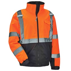 Ergodyne GloWear 8377 Type R Class 3 Quilted Thermal High Visibility Jacket Orange | Buy Online | Ergodyne&trade; | Fisher Scientific