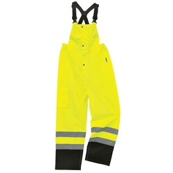 Ergodyne&trade;&nbsp;GloWear&trade; 8918BK Class E Black Bottom Rain Bibs