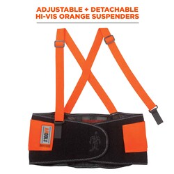 Ergodyne ProFlex 100HV Economy Spandex Hi-Vis Back Support Brace Size: