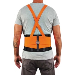 Ergodyne ProFlex 100HV Economy Spandex Hi-Vis Back Support Brace Size: