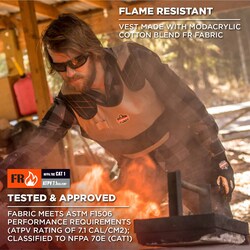 Ergodyne Chill-Its 6215 Premium FR Phase Change Cooling Vest with Packs