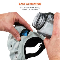 Ergodyne Chill-Its 6686 Dry Evaporative Cooling Hat Color: Gray:Personal