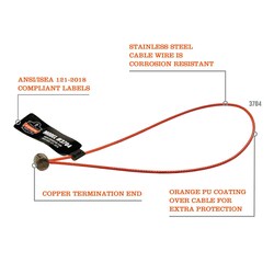 Ergodyne Squids 3704 Wire Tool Attachment with Loop Tool Tail Color: Orange:Personal