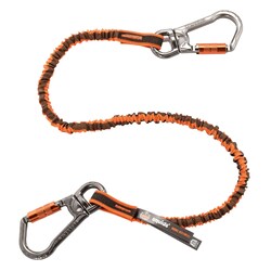 Ergodyne Squids 3119F(x) Double-Locking Dual Swivel Carabiner Tool Lanyard