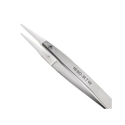 Excelta&trade; Extreme Precision Stainless Steel Tweezers with Straight Soft Replaceable Acetal Tips