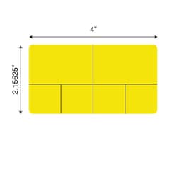 Fisherbrand Cerner / PathNet - Multi Set label 2-5/32 x 4 in., White/ Yellow:Facility