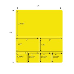 Fisherbrand Cerner / PathNet - Multi Set label 4-1/2 x 4 in., White/ Yellow:Facility