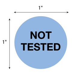 Fisherbrand Not Tested Circle Label Blue | Buy Online | Fisher Scientific
