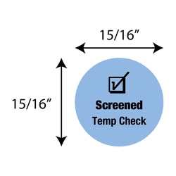 Fisherbrand Screened Temp Check Circle Label Blue | Buy Online | Fisher Scientific