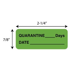 Fisherbrand Quarantine___Days Date Label Green | Buy Online | Fisher Scientific