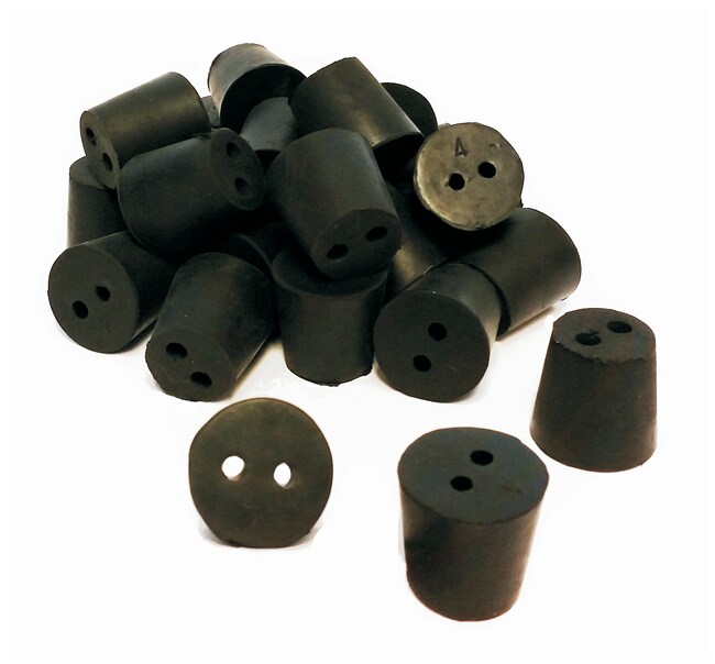GSC Go Science Crazy Rubber Stopper, Sixe 4, 2 holes 5mm in diameter