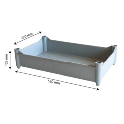 Gilac Stackable Pedestal Crate Gray | Buy Online | Gilac&trade; | Fisher Scientific